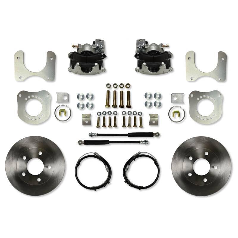 Brake System Leed Brakes, Disc Conversion, Rear, 1 Piston Caliper, 11.000 in Plain Iron Rotors, Iron, Zinc Plated, compatible with Ford Mustang 1979-86, Kit