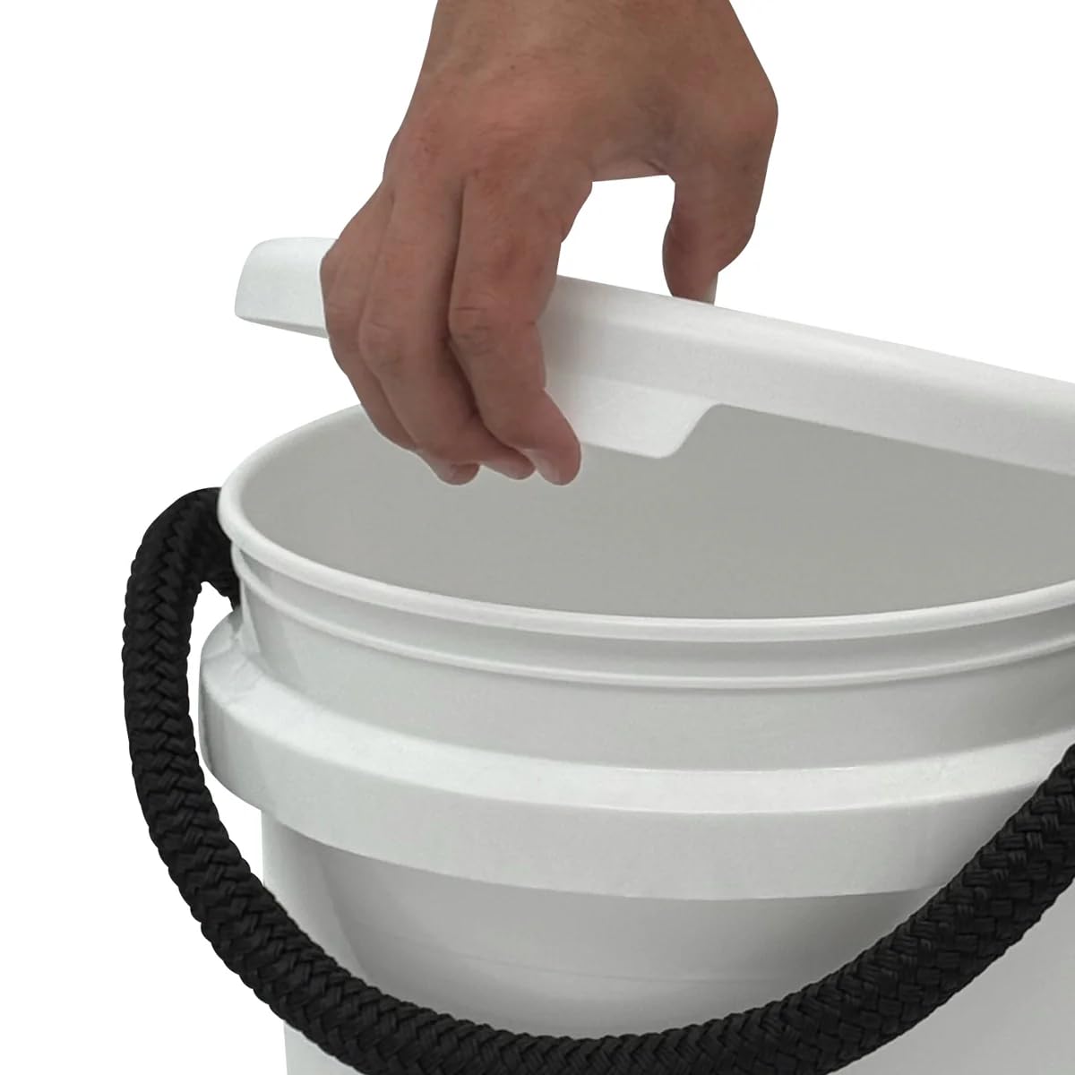 EZ-Snap Shurhold Padded Bucket Seat/Lid — Secure Fit for Shurhold Rope Handle Buckets, Doubles as a Comfy Padded Seat, White