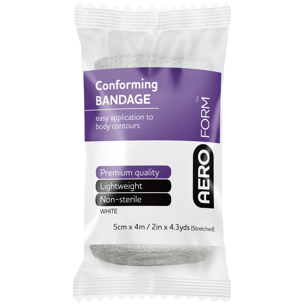 Aeroform 12 x Conforming Gauze Bandage (non-sterile white) 5.0cm x 4m