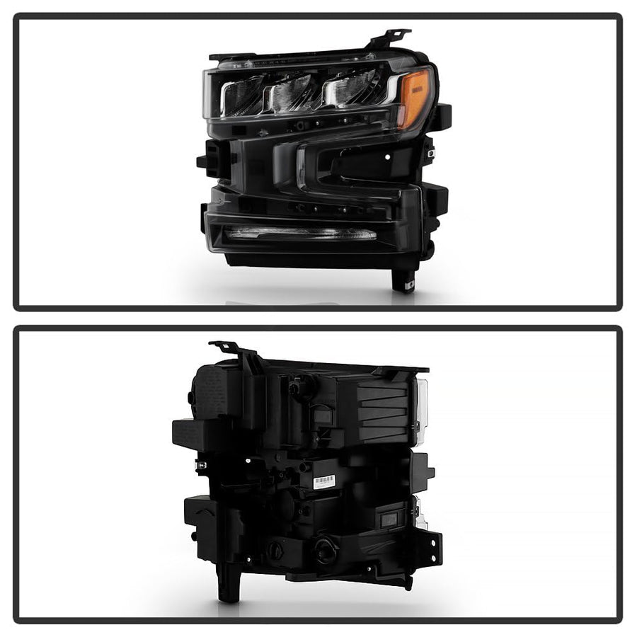 Chevy Silverado 1500 19-22 Spyder (POE) LED High/Low Beam w/Halogen Signal Headlight - Signal-7443NA(Included) - OE Left (GM2502497)