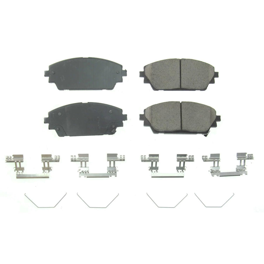 Power Stop Brake Kit Front For Mazda 3 2019-25 | Mazda 3 Sport 2019-22 - Ceramic Brake Pads With Installation Hardware, 17-2218