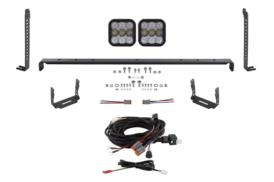 Diode Dynamics SS5 LED Stealth 2-Pod Kit compatible with 2014-2024 Toyota 4Runner, White Combo Sport