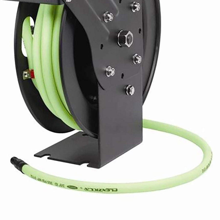 Flexzilla Retractable Open Face Air Hose Reel, 3/8 in. x 25 ft., Heavy Duty, Lightweight, Hybrid, ZillaGreen - L8603FZ