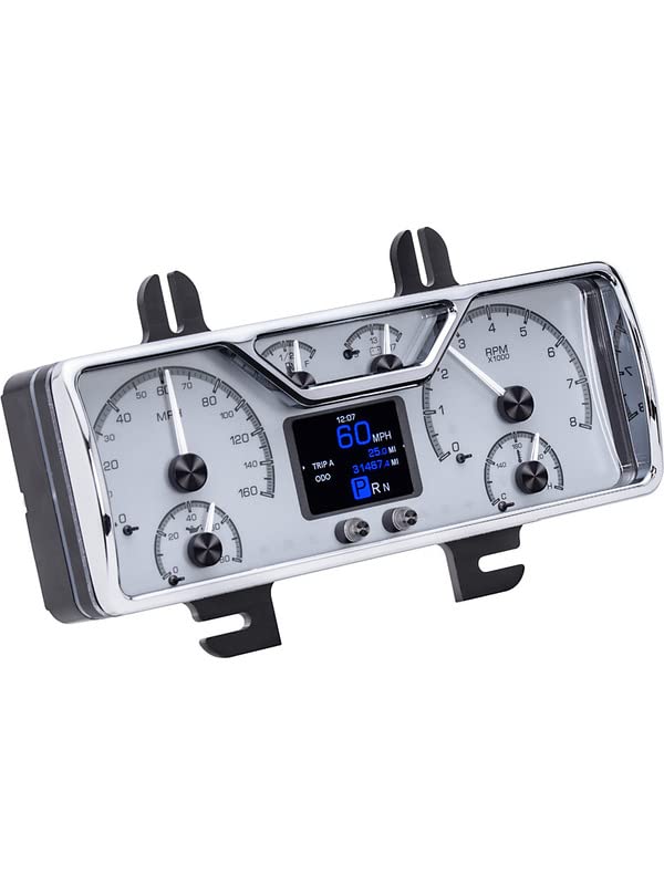 40 Ford Car Dakota Digital Customizable Analog Gauges Kit Silver Alloy HDX-40F-S