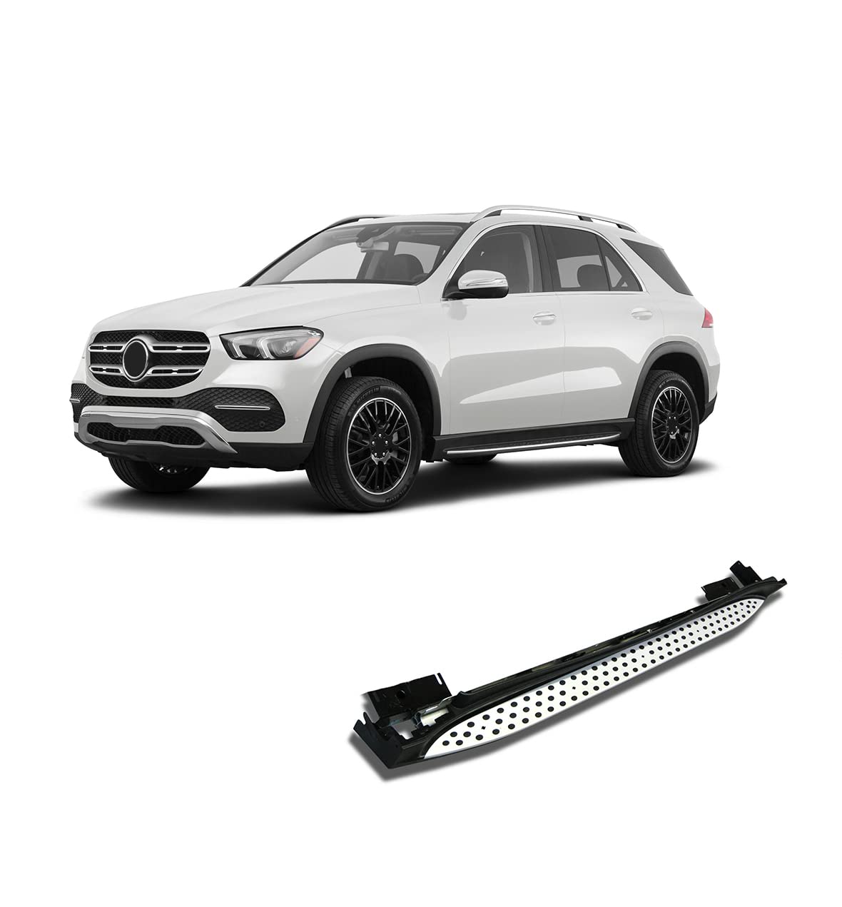 Black Horse Off Road OEM Replica Aluminum Aluminum Running Boards Compatible with2020-2020 Mercedes-Benz GLE350/GLE43 AMG/GLE450/GLE63 AMG S