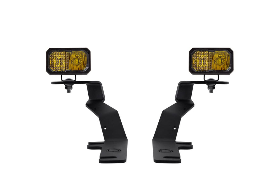Stage Series Diode Dynamics Backlit Ditch Light Kit compatible with Ford F-150 2015-2020, C2 1.0 Pro Yellow Combo