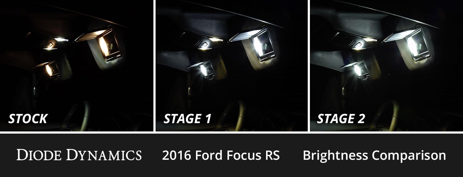 Diode Dynamics interior bulb pack LED compatible with Ford Focus RS 2016-2018, Stage 2