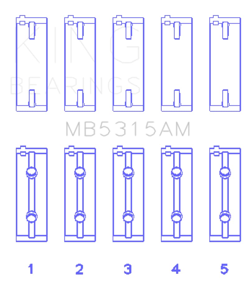 MB5315AM0.75 King Crankshaft Main Bearing Set