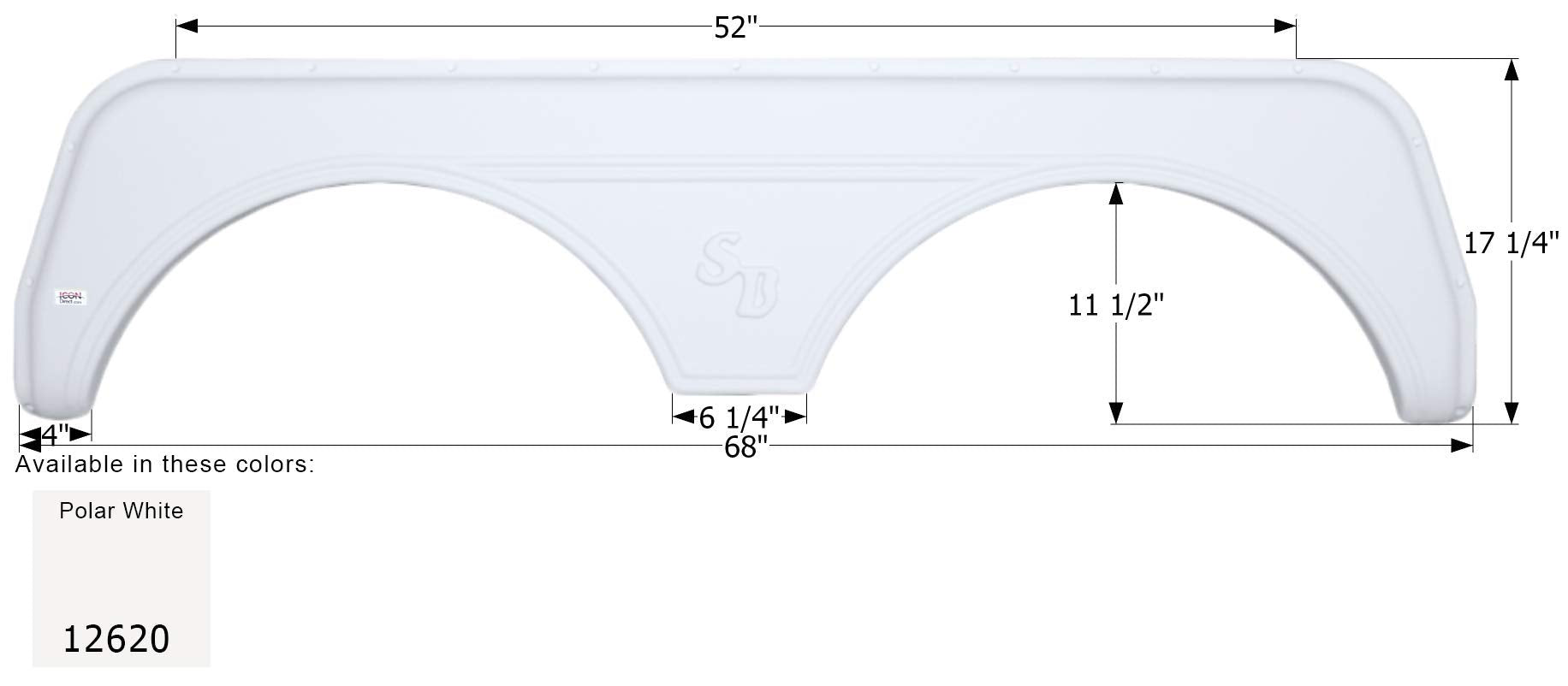Fender Skirt ICON, Tandem, Sunnybrook, FS2620, Polar White