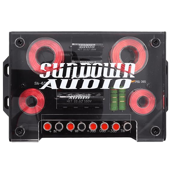 SA-6.5CS v.3 Sundown Audio 6.5" 2-Way Component Car Speakers - 125W RMS (Pair) - Silk Dome Tweeters, Carbon Fiber Cone Midrange, Cast Aluminum Frame, 24dB Crossover, Adjustable Level for Smooth Audio