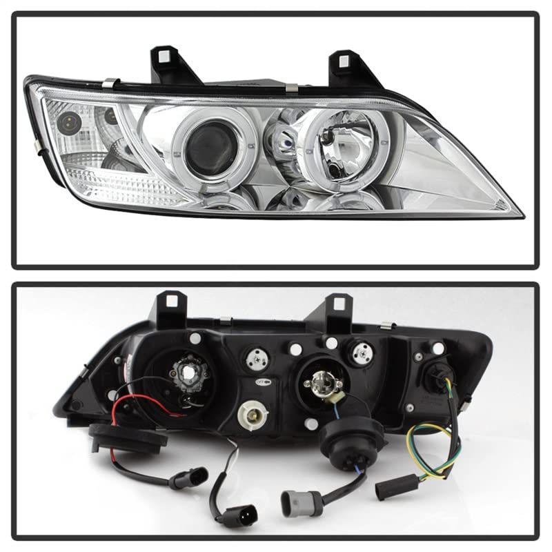 LED Halo Spyder Auto Projector Headlights Chrome/Clear 5009098