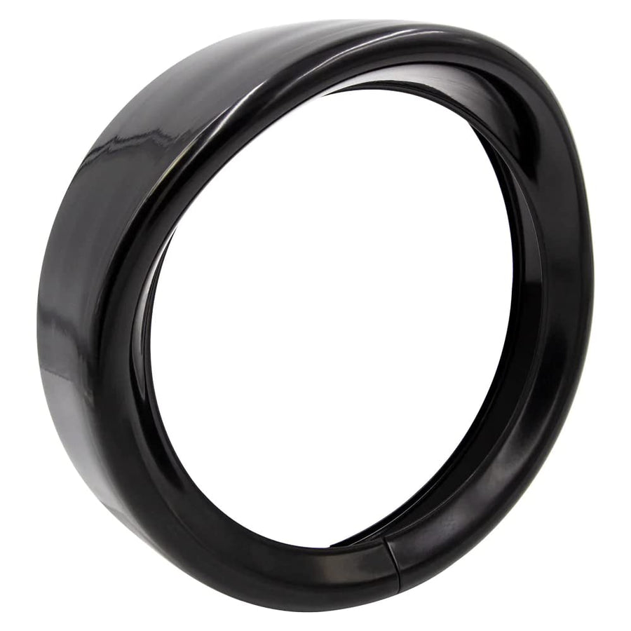 Visor Style Saddle Tramp - Light Trim Ring 7" - 1983-2017 - Black, Trim Rings (BC-HDTRIM3)