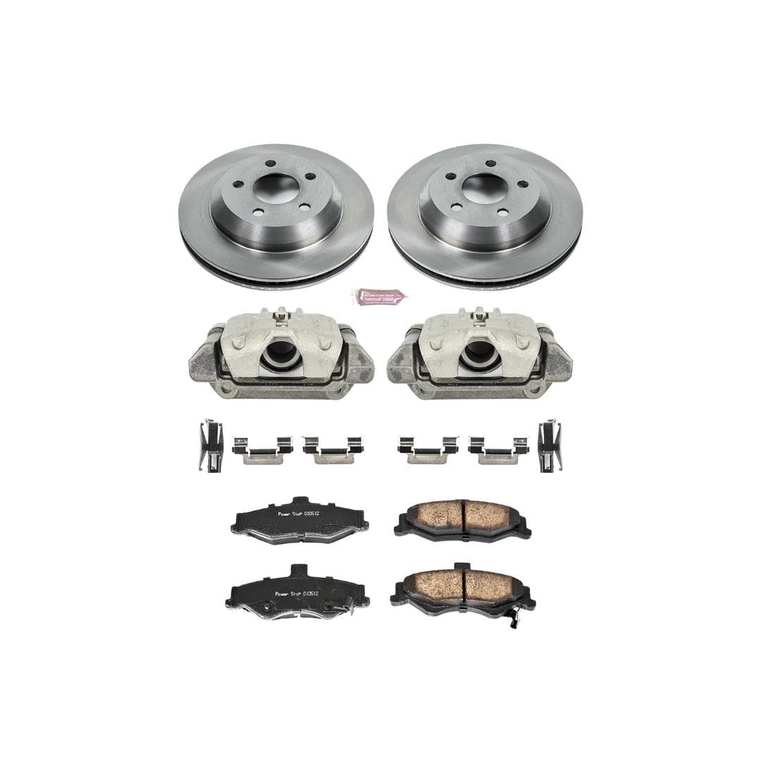 Power Stop KCOE1568 1-Click OE Replacement Brake Kit with Calipers For Chevrolet Camaro 1998-2002, Pontiac Firebird 1998-2002 Autospecialty [Model Specific]