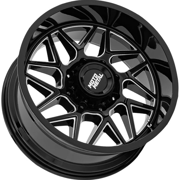 20X10 Moto Metal 8X6.5 4.79-18mm GLOSS BLACK MILLED - MO812BE20108018N