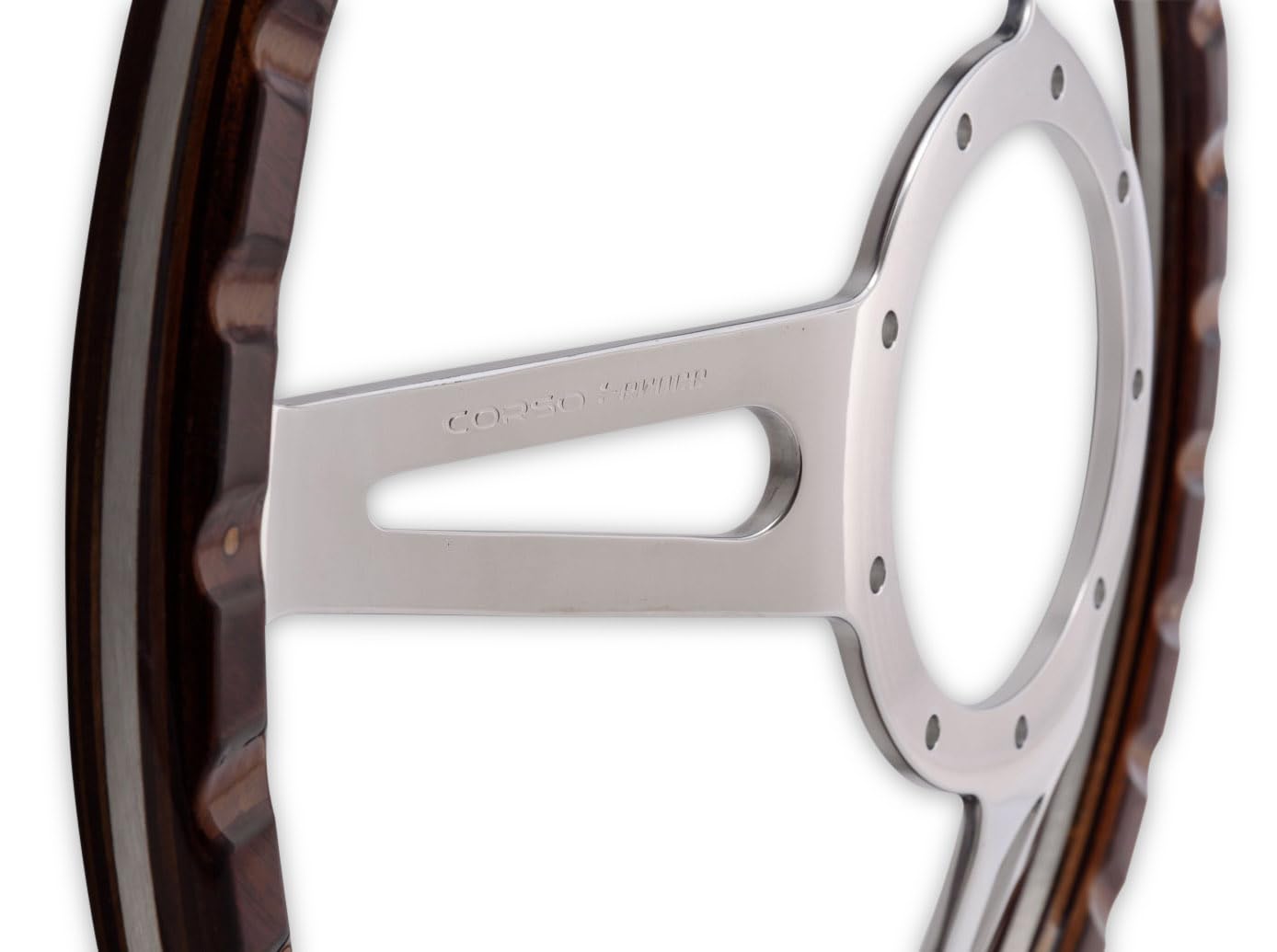 Cobra Style Scott Drake Wood & Aluminum 14" 9 Hole Steering Wheel S1MS-3600-WG-14