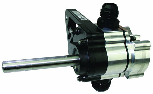 Moroso Single Stage 22322 External Oil Pump w/Fuel Pump Drive, Reverse Rotation, 1.2" Pressure Section, Left Side Mount
