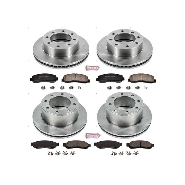POWERSTOP Autospecialty KOE2895 Front and Rear Replacement Brake Kit-OE Brake Rotors & Ceramic Brake Pads