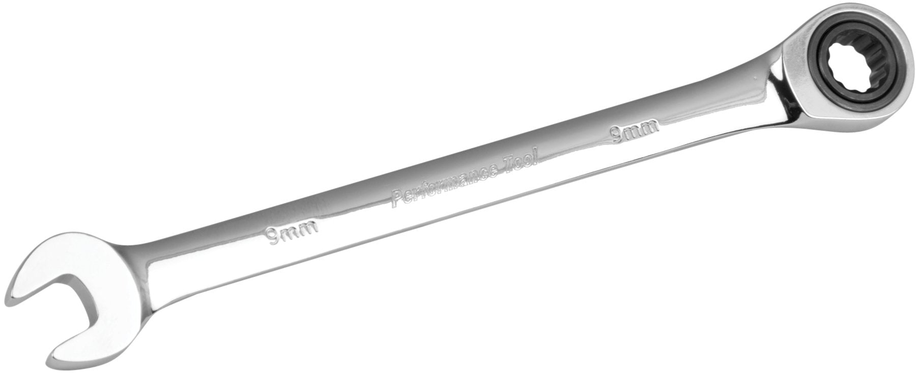 9mm Performance Tool W30349 Ratcheting Chrome Vanadium Professional Wrench