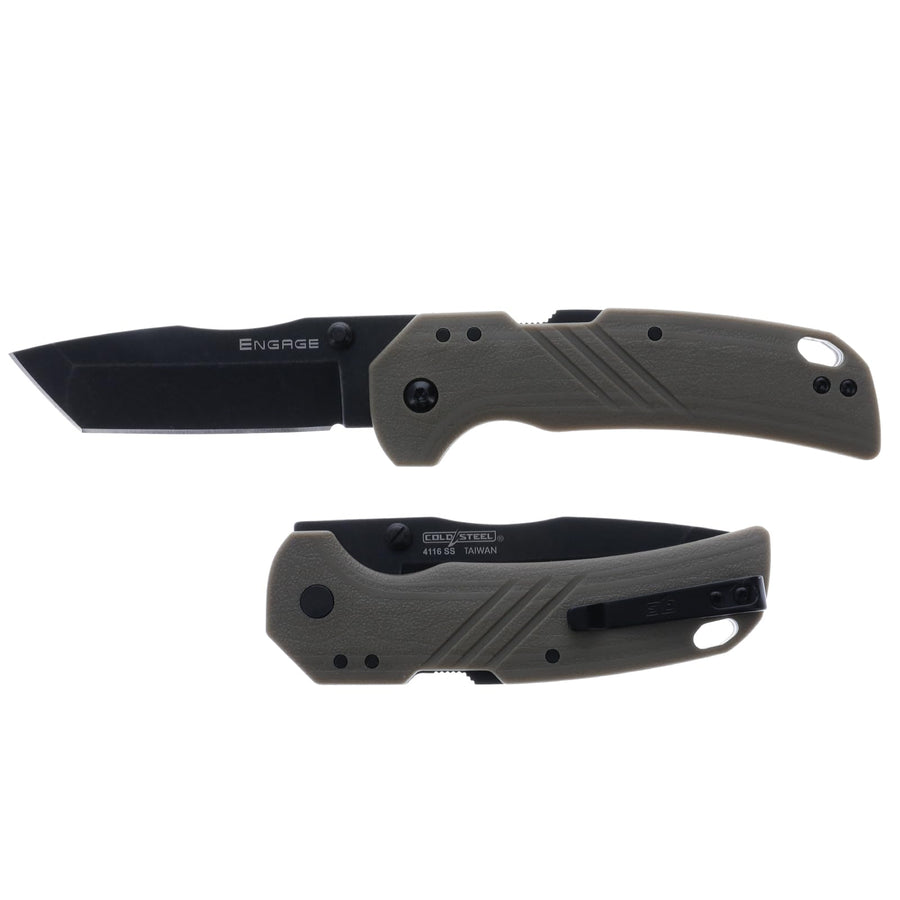 Cold Steel 3" CS-FL-30DPLT-BFZ Engage / 3" Tanto Point Blade / 2.4Mm Thick, Flat Dark Earth