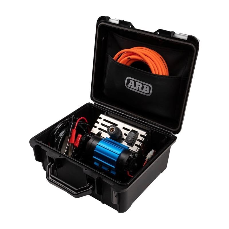 ARB HIGH OUTPUT and PERFORMANCE 12V2 PORTABLE AIR COMPRESSOR in a HEAVY DUTY BOX with upgraded features