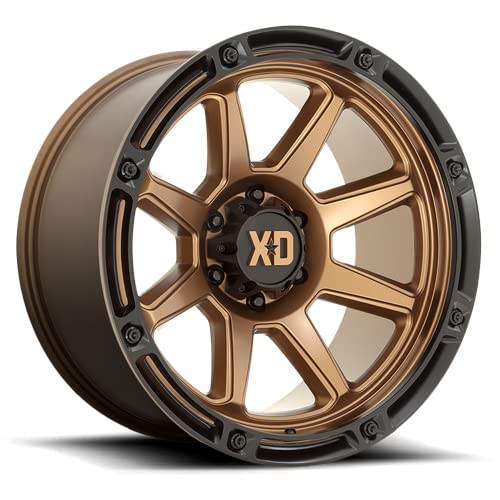 XD Wheels Matte Bronze Xd863 Wheel with Black Lip Alloy Steel (20 x 9. inches /8 x 125 mm, 0 mm Offset)