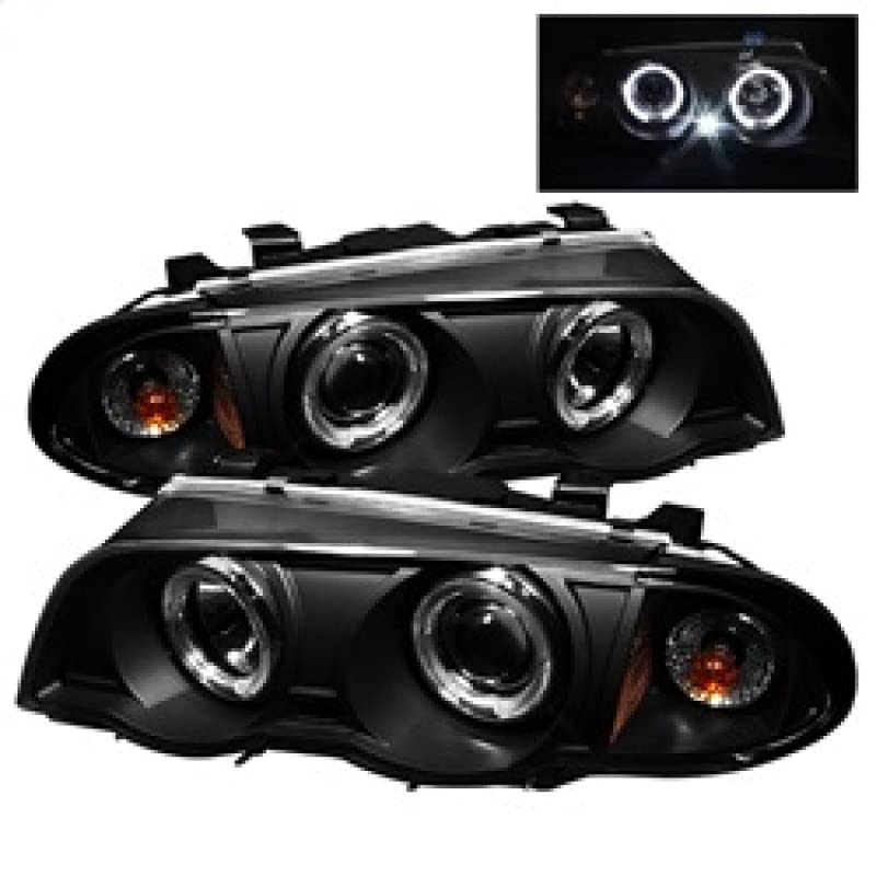 5008947 Spyder Auto LED Halo Projector Headlights Black/Clear
