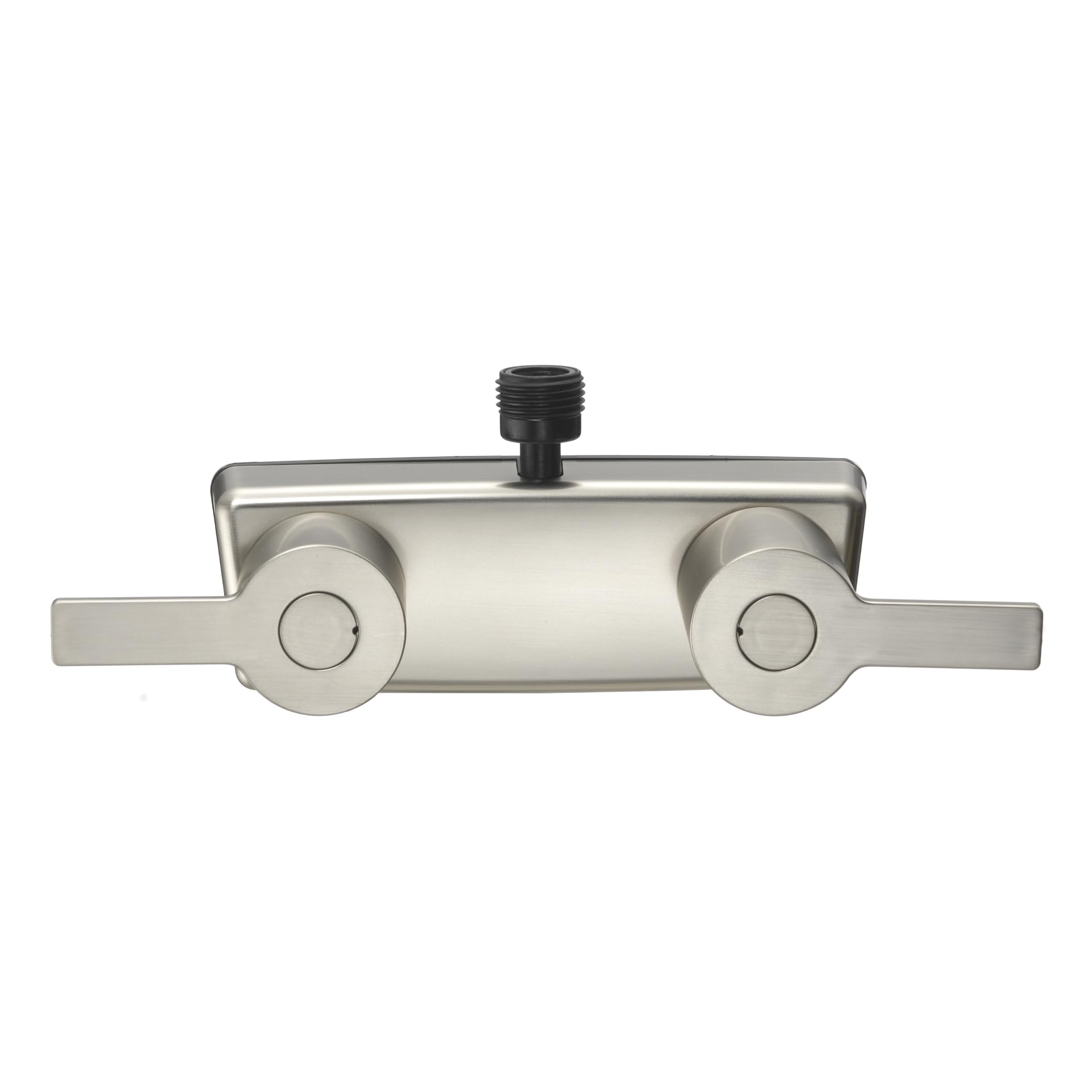 Modern Dura Faucet (DF-SA100M-SN) RV Shower Faucet Valve Diverter – Satin Nickel, Dual Lever Handles, 4-Inch Center, Lightweight Construction, Lead-Free, Easy 2-Hole Installation