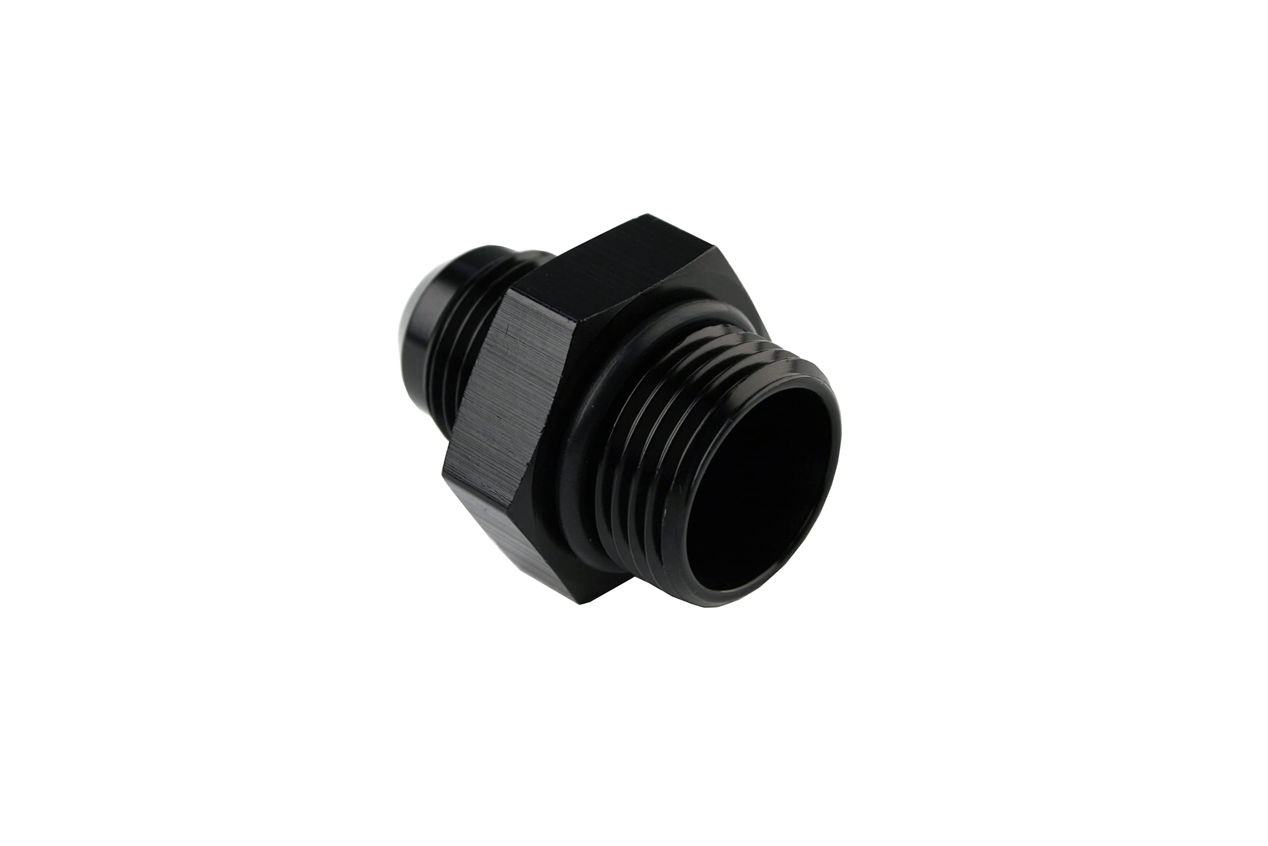 AN-10 O-ring Boss/AN-08 Male Flare Reducer Fitting, Black Aeromotive 15610