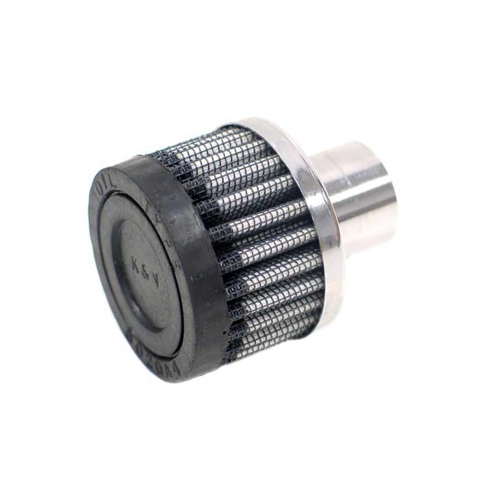K&N Air Filter/Breather Vent: High Performance, Premium, Washable, Replacement Engine Filter: Filter Height: 1.5 in, Flange Length: 1 in, Shape: Breather, 62-1040