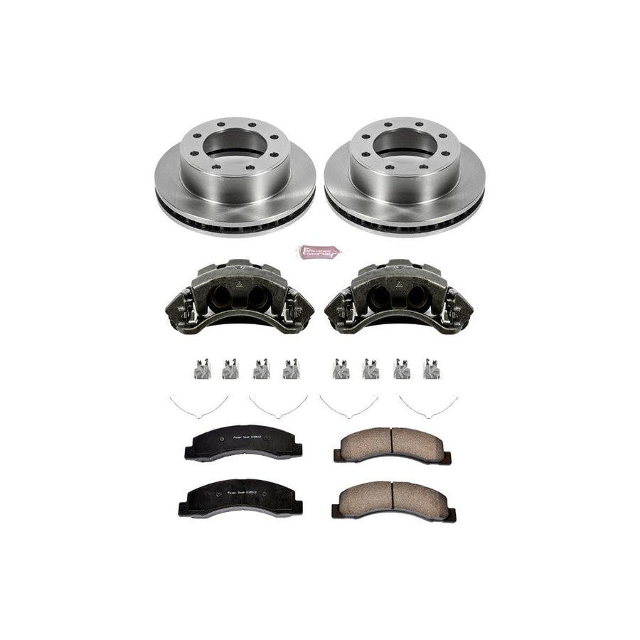 Power Stop KCOE1905 Brake Kit Autospecialty OE Replacement with Calipers For 1999-2004 Ford Excursion F-250 F-350 Super Duty 4WD