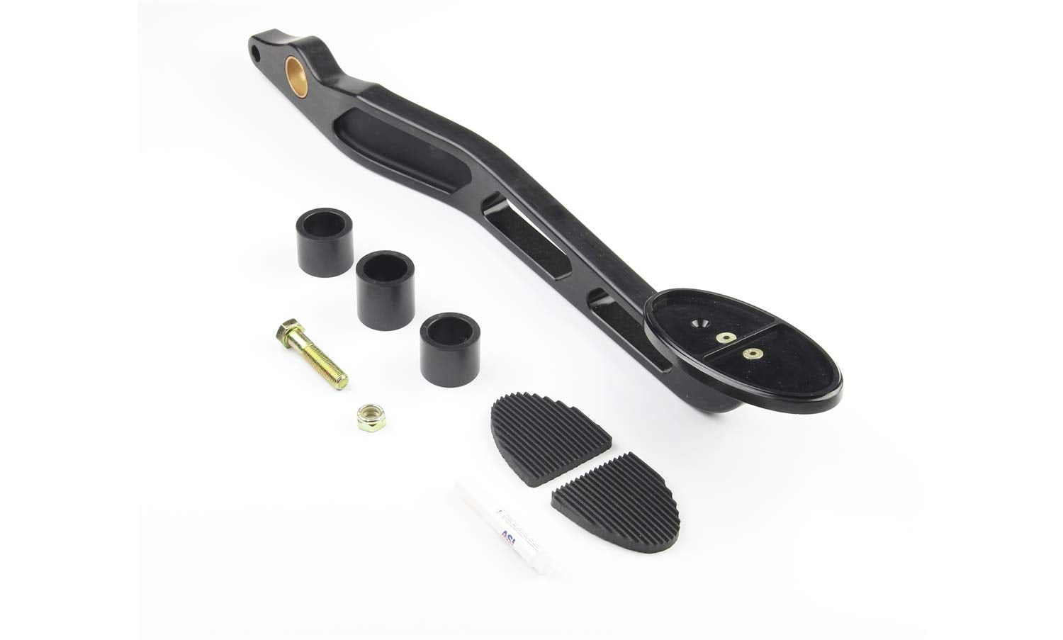 Lokar XBCA-9504 Performance Products Black 180 Degree Billet Aluminum Direct Fit Automatic Brake Pedal Arm With Xl Oval Pad