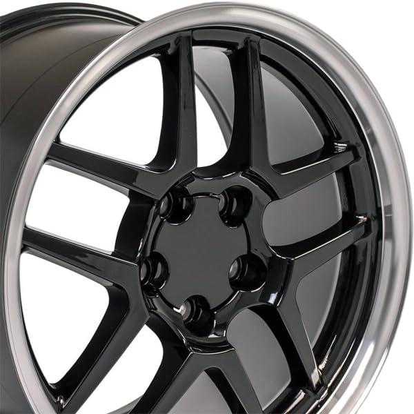CV04-17095-5475-54BM OE Wheels LLC Black Wheel with Machined Lip Painted (17 x 9.5 inches /5 x 120 mm, 54 mm Offset)