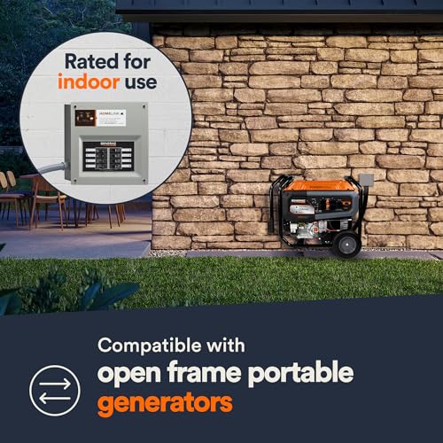 HomeLink Generac 9854 50-Amp Indoor Pre-Wired Manual Transfer Switch Kit: Seamless Power Transition for Your Home