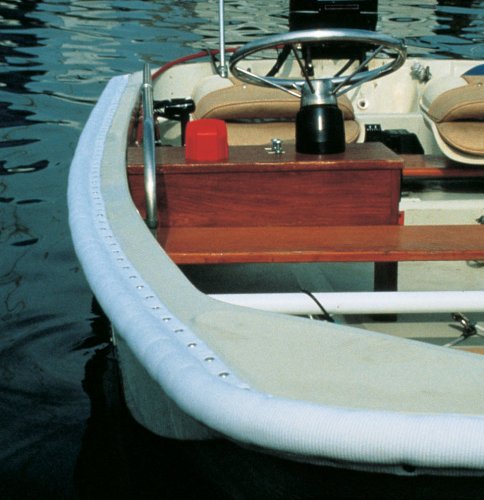Taylor Made Products Dockguard GG1.25HR.50 Boat 1/2 Round Gunnel Guard (1.25" Diameter, 50-Feet)), White