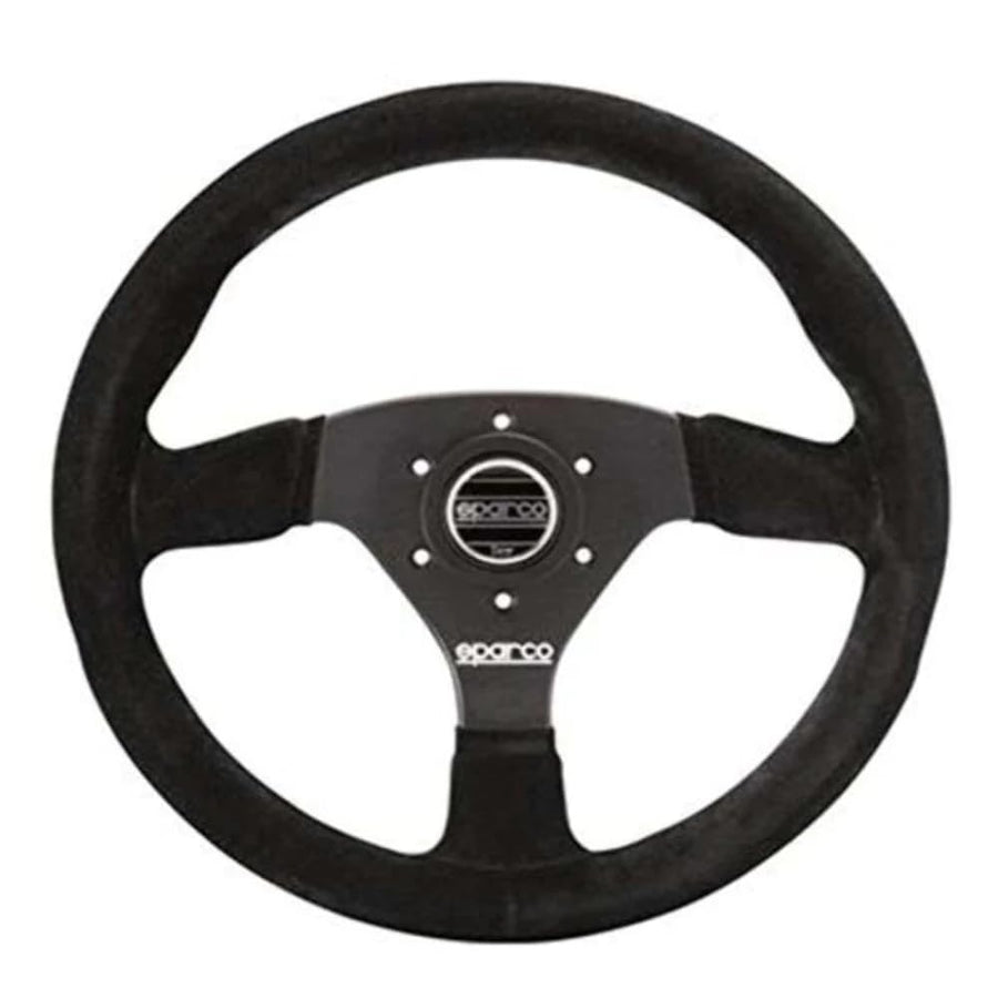Black Sparco 015R383PSN Suede Steering Wheel