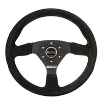 Black Sparco 015R383PSN Suede Steering Wheel