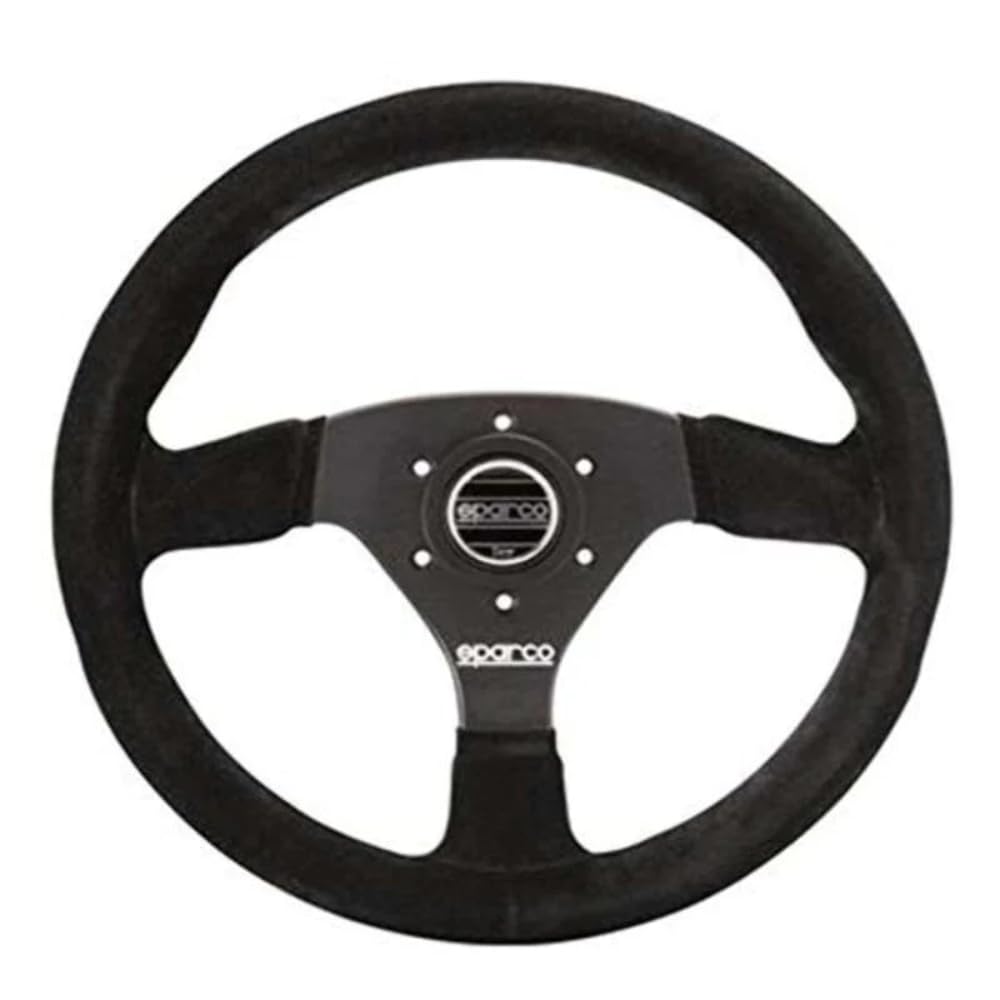 Black Sparco 015R383PSN Suede Steering Wheel