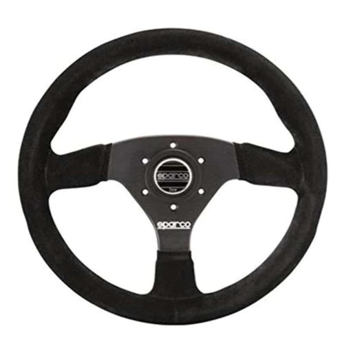 Black Sparco 015R383PSN Suede Steering Wheel