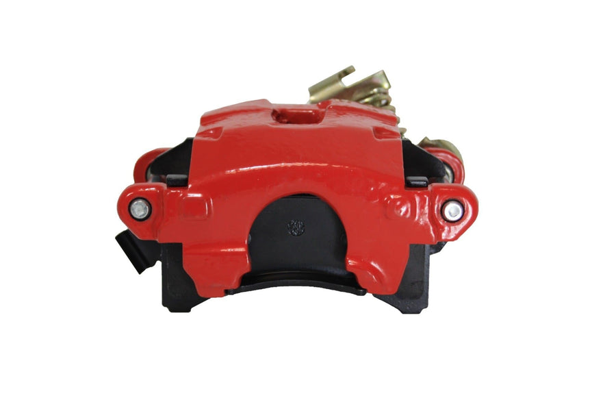 LEED BRAKES Rear Brake Caliper Disc With Parking Brake Red Powder Coated Rh