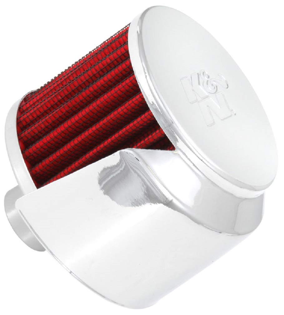 K&N Air Filter/Breather Vent: High Performance, Premium, Washable, Replacement Engine Filter: Filter Height: 2.5 in, Flange Length: 1 in, Shape: Breather, 62-1520