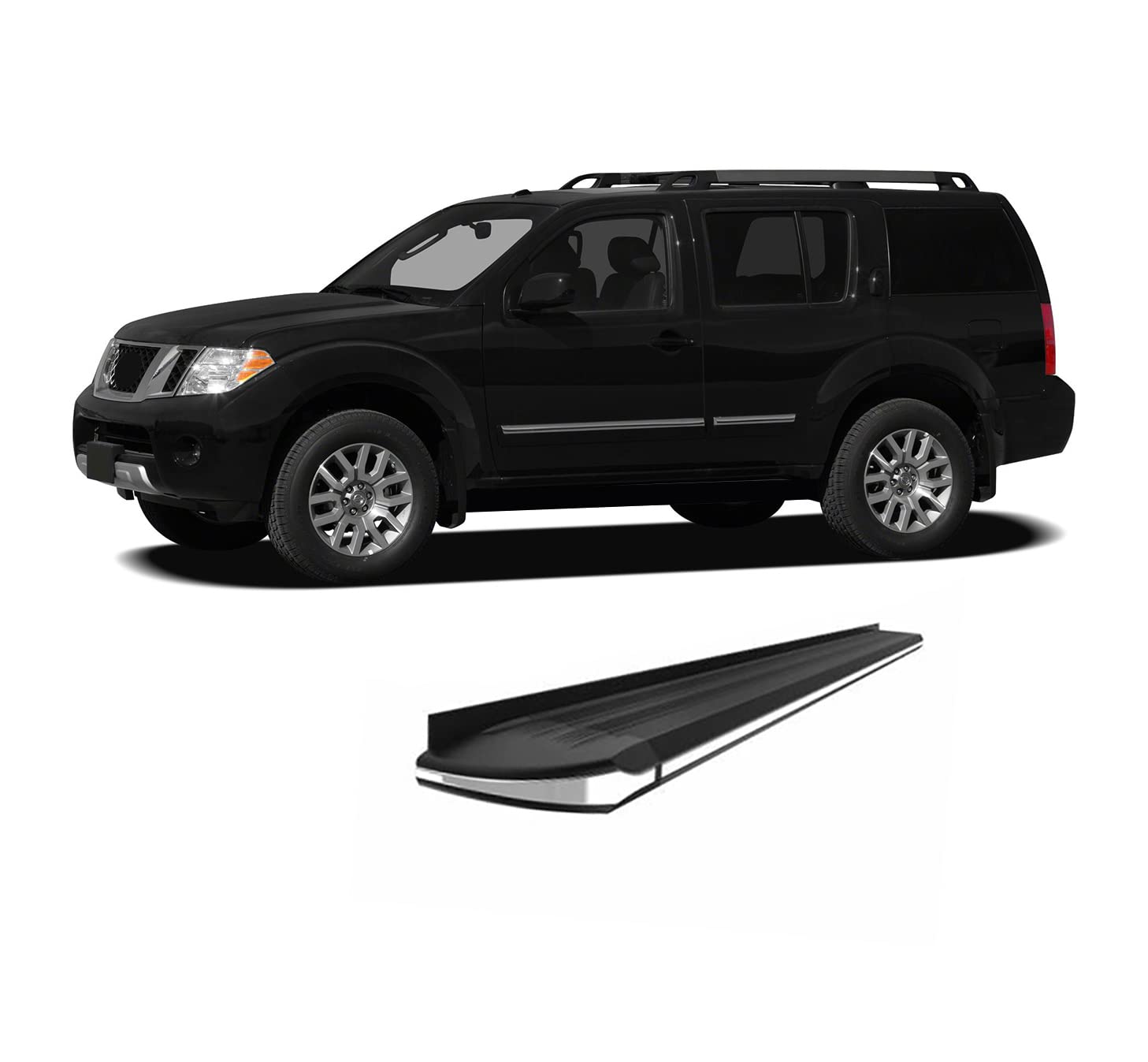 Exceed Black Horse Running Boards Compatible with 2005-2012 Nissan Pathfinder-EX-NIPA