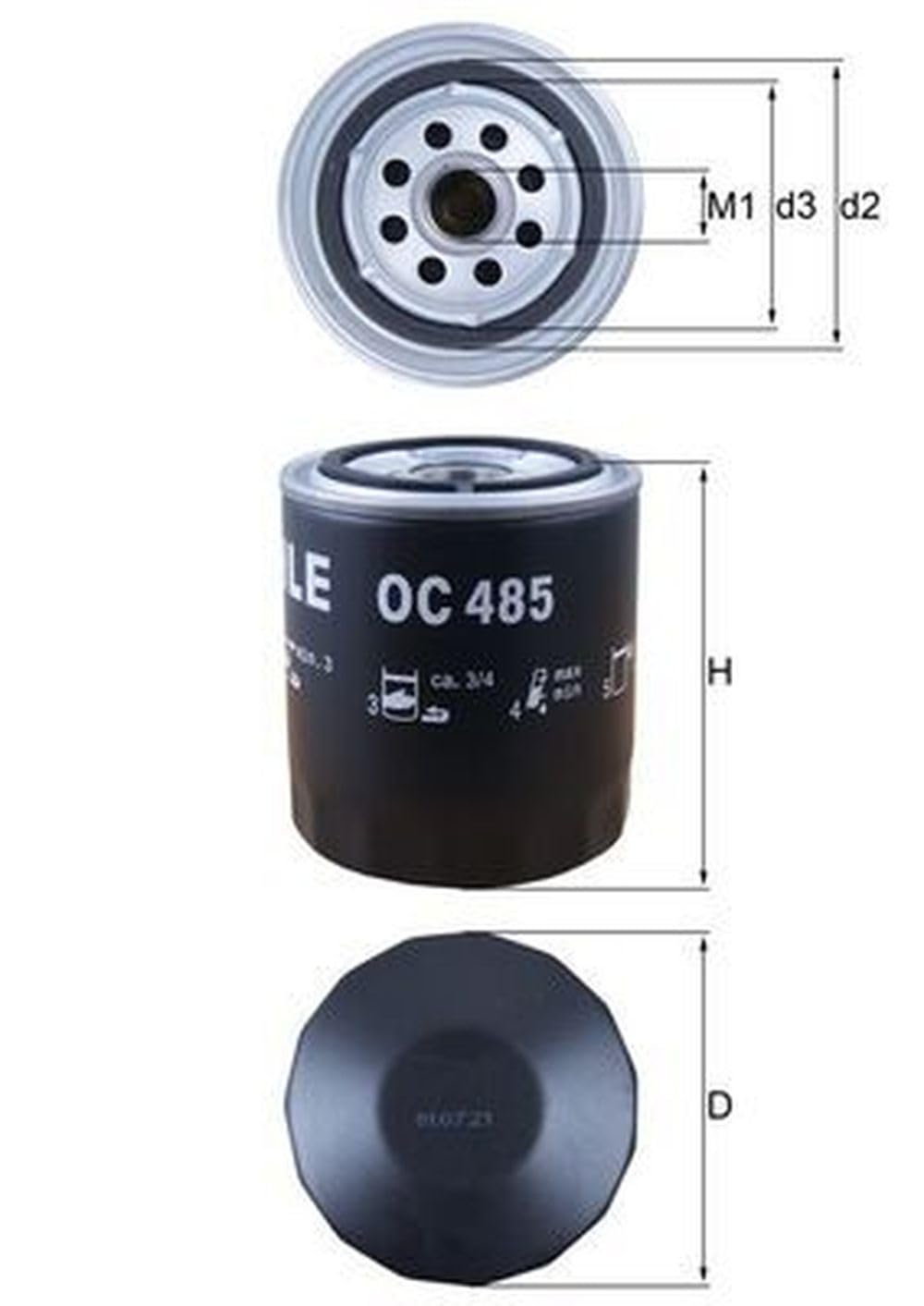 OC 485 Mahle Oil Filter