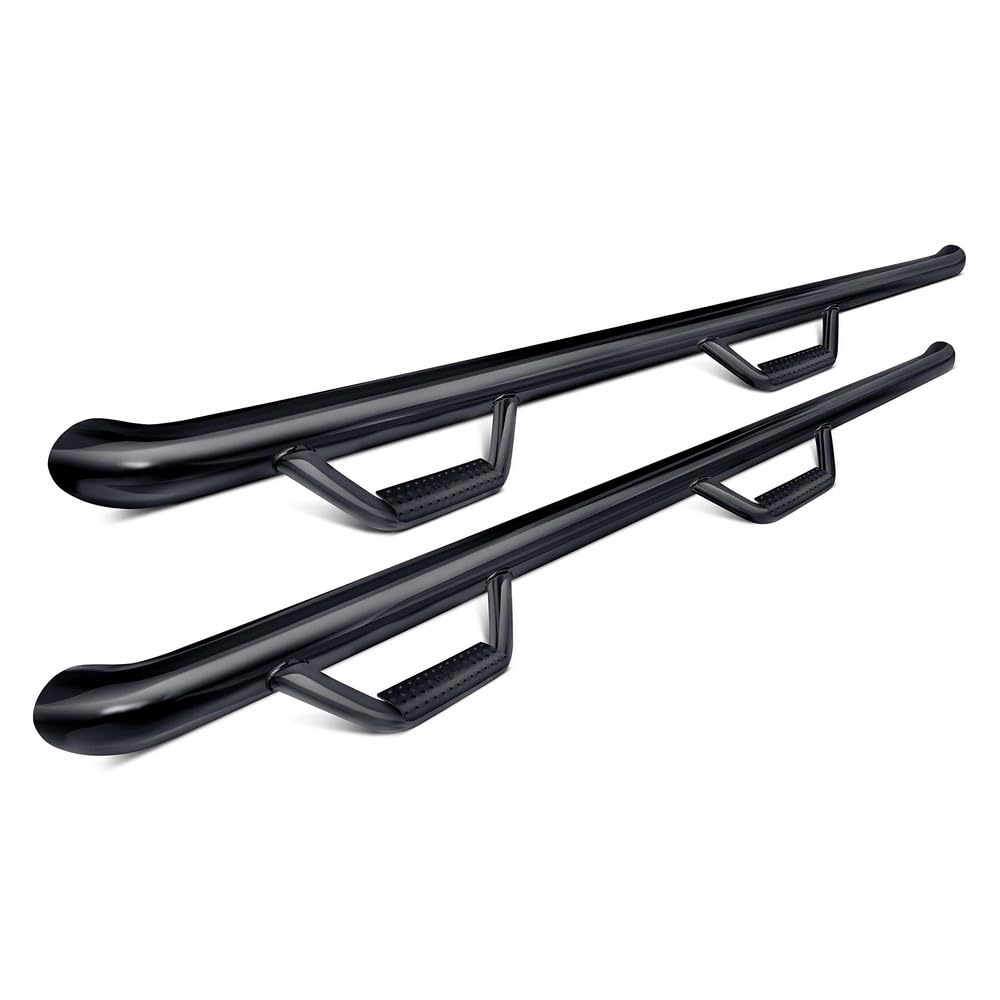 Toyota Tacoma RealTruck Nerf Steps | Wheel-to-Wheel, Heavy Duty Steel, Gloss Back | T1580CC | Fits 2016-2022 Toyota Tacoma Double Cab 5' Short Bed, SRW Gas.