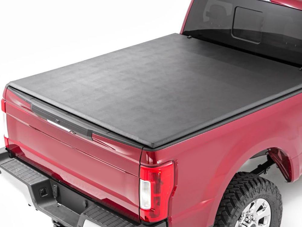 Premier Black Horse Soft Trifold Truck Bed Tonneau Cover Compatible with 99-23 Ford F-250 SD/F-350 Super Duty|1999-2023 Ford F-450 Super Duty 6.5ft Bed-PRS-FO21