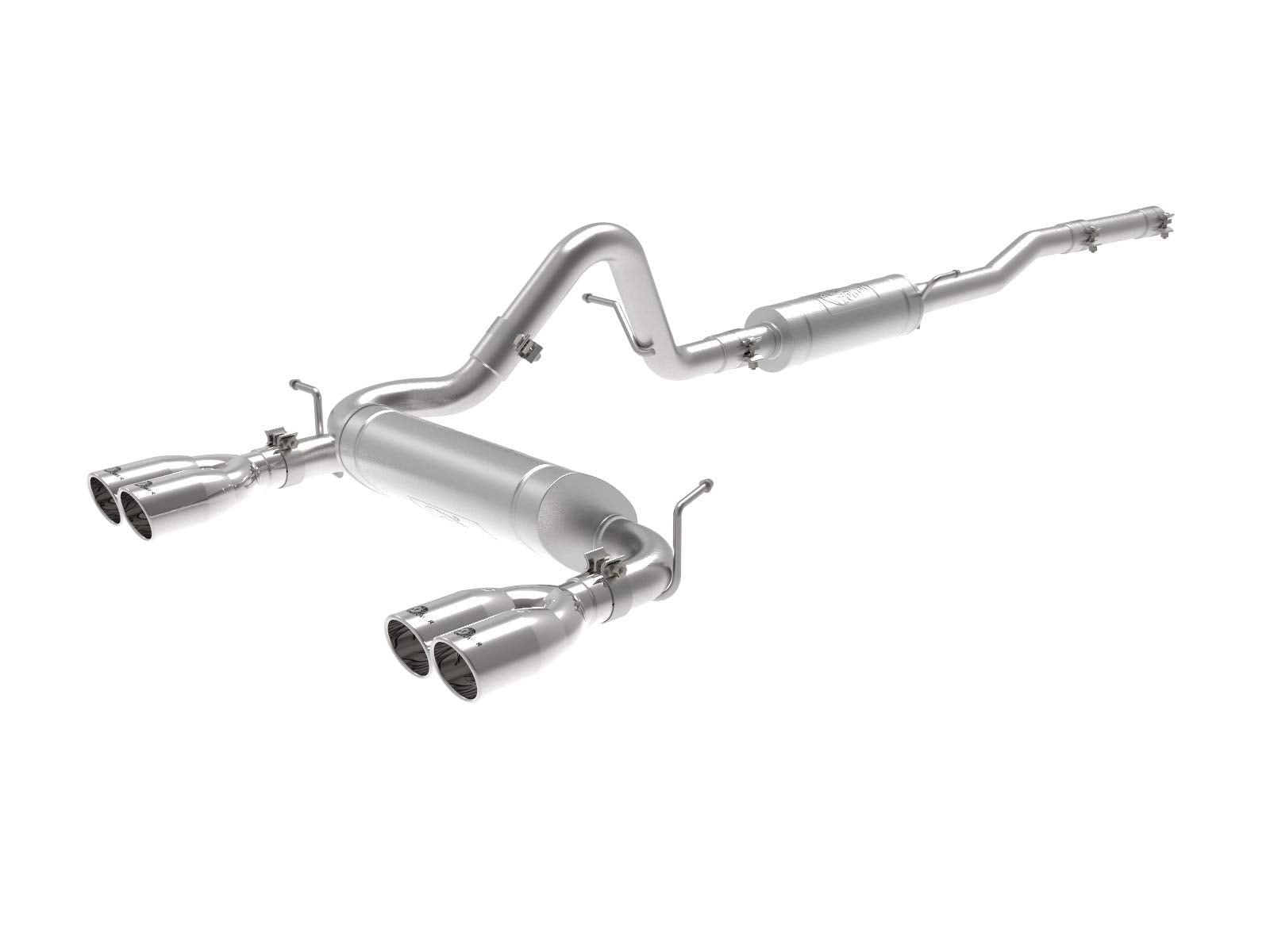 Vulcan Series aFe Power 2-1/2 IN 304 Stainless Steel Cat-Back Exhaust System Polished