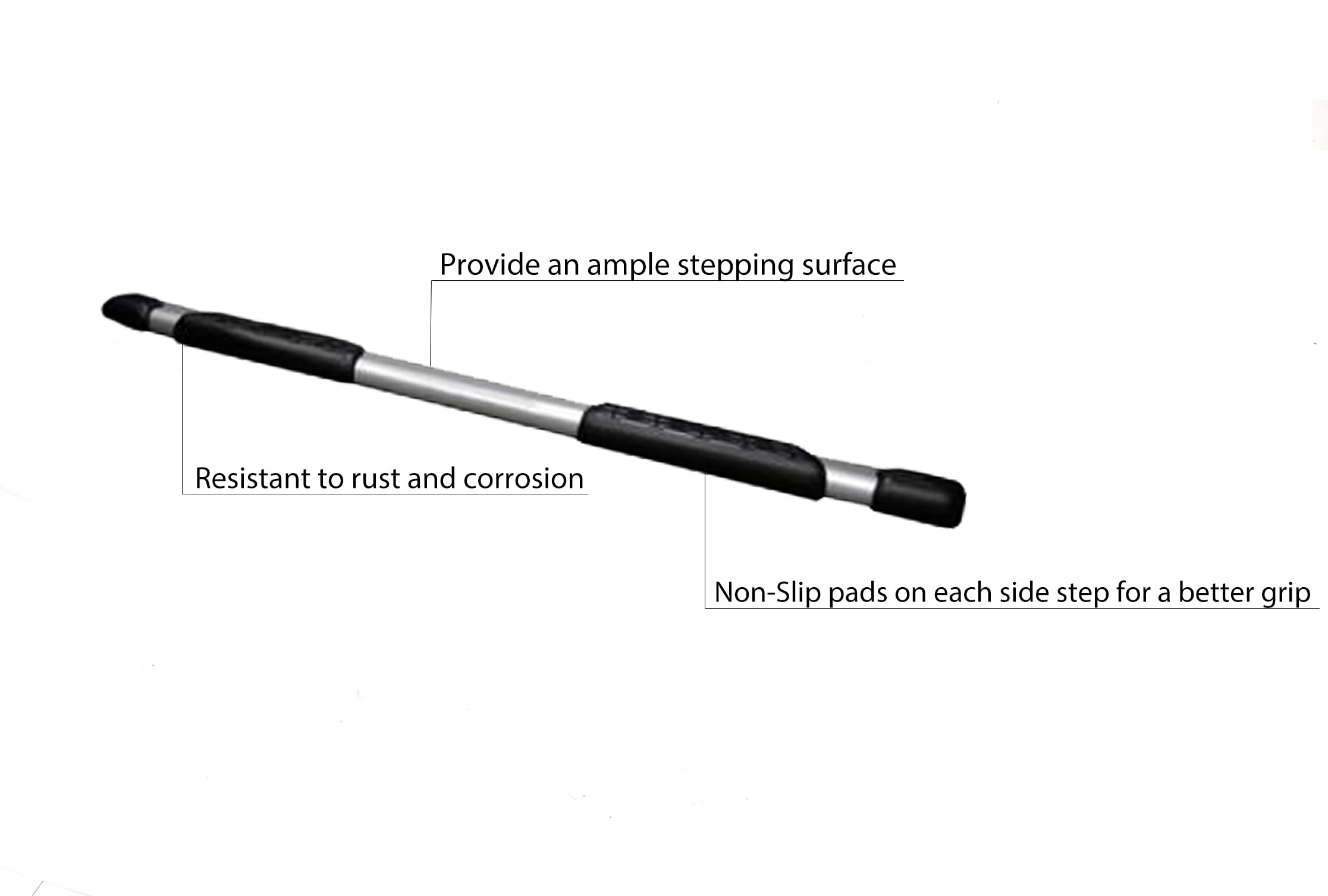 Aluminum Black Horse OEM Replica Running Boards Compatible with 2007-2021 Toyota Tundra All
