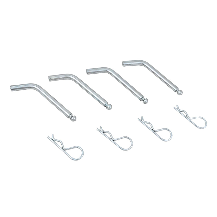 Fifth Wheel Trailer Hitch Rail Pin Husky Towing 31576, Replacement Pins and Clips, Yellow Zinc Finish, with 4 Pins and 4 Clips