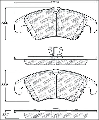 Sport Brake Pads StopTech 309.13220 with Shims and Hardware