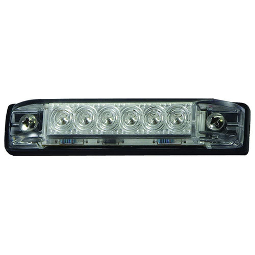 LED Slim Line T-H Marine Utility Strip Lights, 4" - Clear, White
