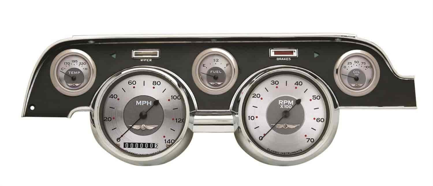 Classic Instruments All American MU67AW 5 Gauge Package Black Bezel Fits 1967-1968 Mustang